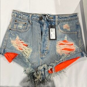 Brooklyn Karma Jean shirts with neon orange accents. Size small. NWT.